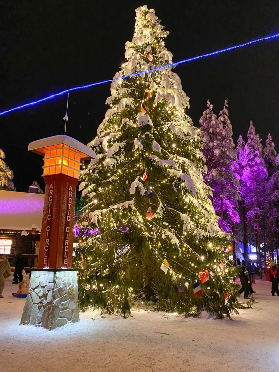 Le cercle arctique à Rovaniemi