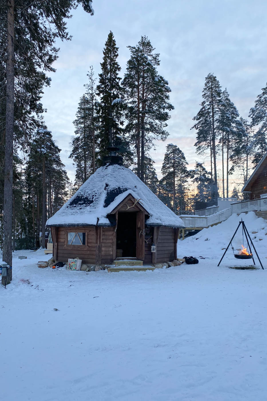 Hutte de repos après l'activité du IceFishing