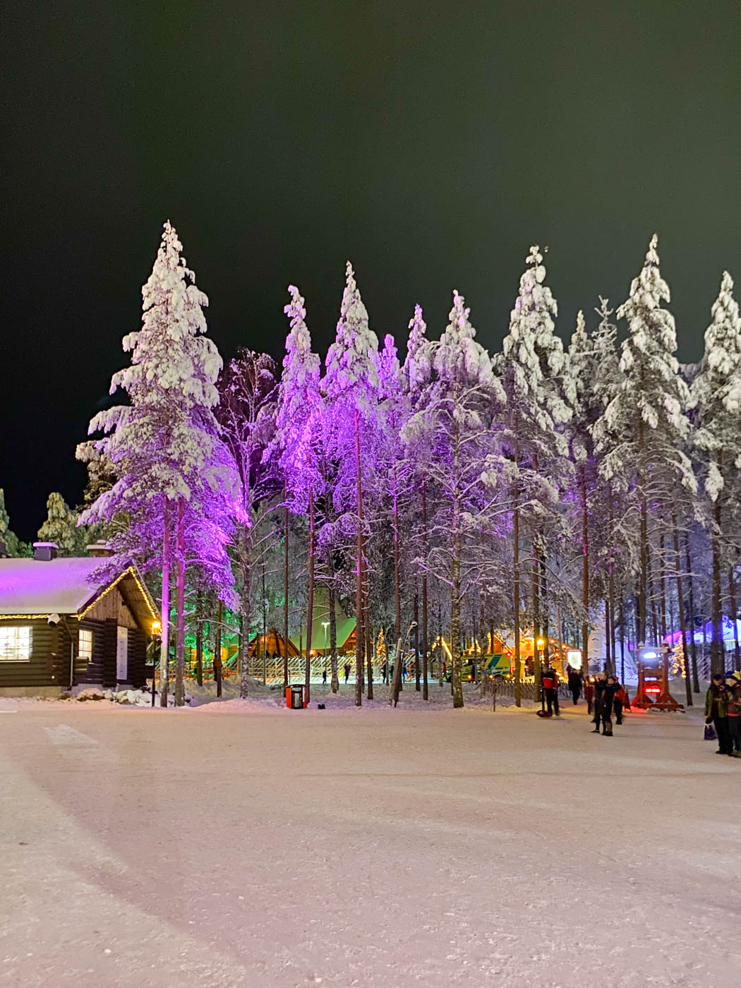 Jeu de lumière au village du père noël