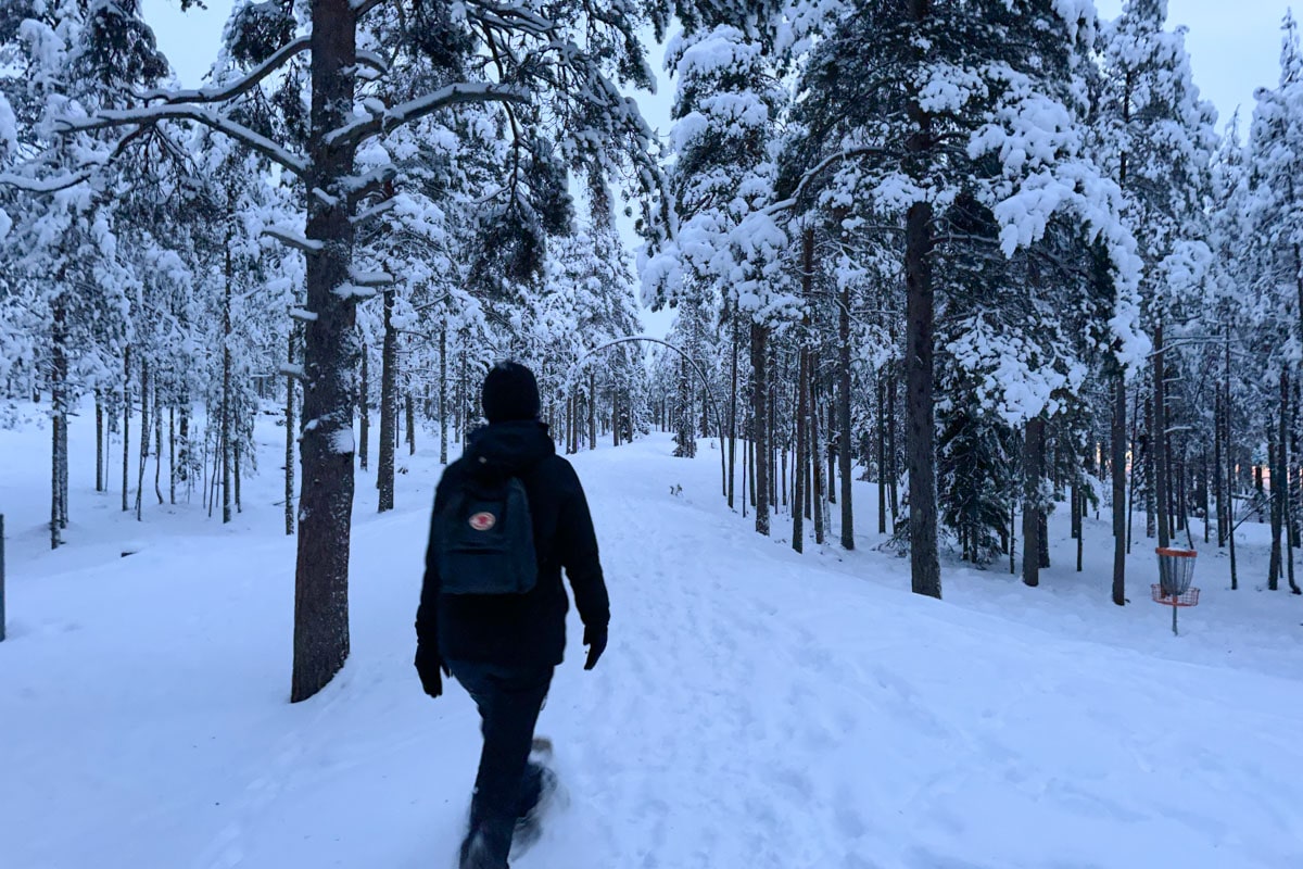 Marche en raquette de neige à Rovaniemi