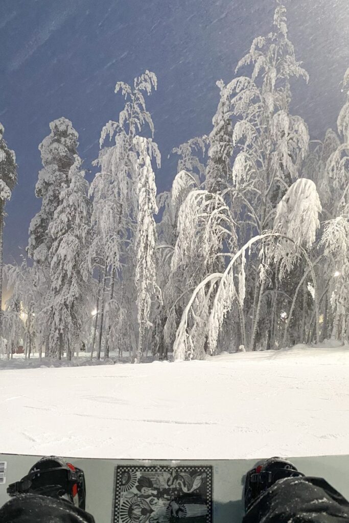 Paysage du domaine de ski à Levi